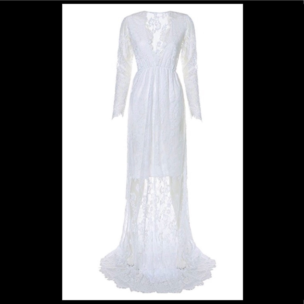 Sexy v neck maternity dress